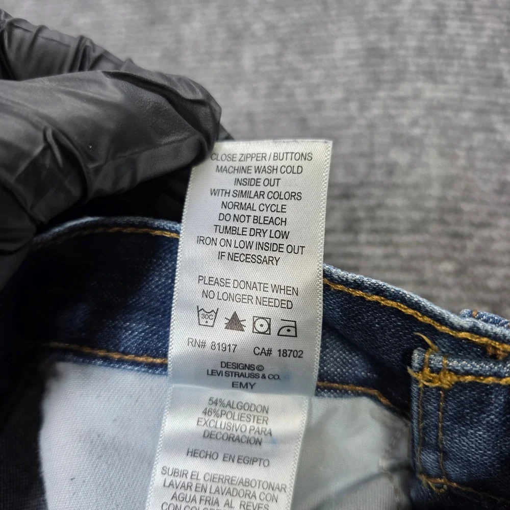 Levis 514 Slim Straight Jeans Boy's Size 12 Slim W24 L26 Blue Medium Wash Denim